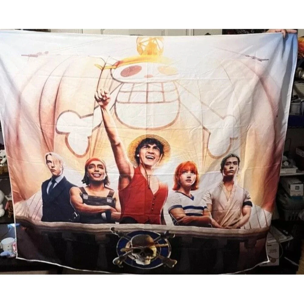 One Piece Netflix Series Banner Backdrop Tapestry 59x79 Mural Wall Art Cloth